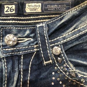 Miss Me Shorts - Miss Me Frayed Distressed Bling Shorts Size 26 Miss Me Shorts - Miss Me Frayed Distressed Bling Shorts Size 26